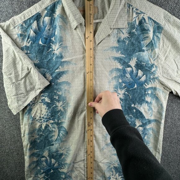 Tommy Bahama Mens Cotton Silk Button Up Shirt Short Sleeve Hawaii Floral Large - Picture 2 of 14